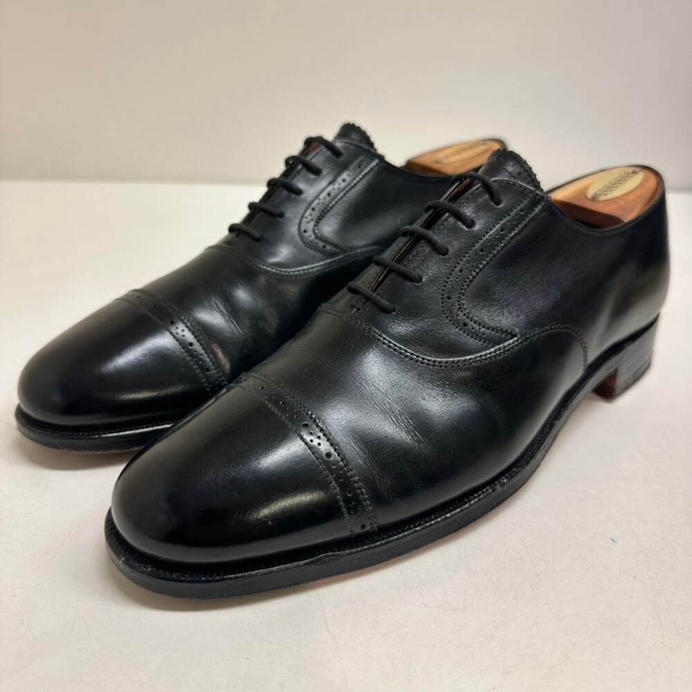 Crockett & Jones x Polo Ralph Lauren Black Calf Oxford Bench Made England 9 B